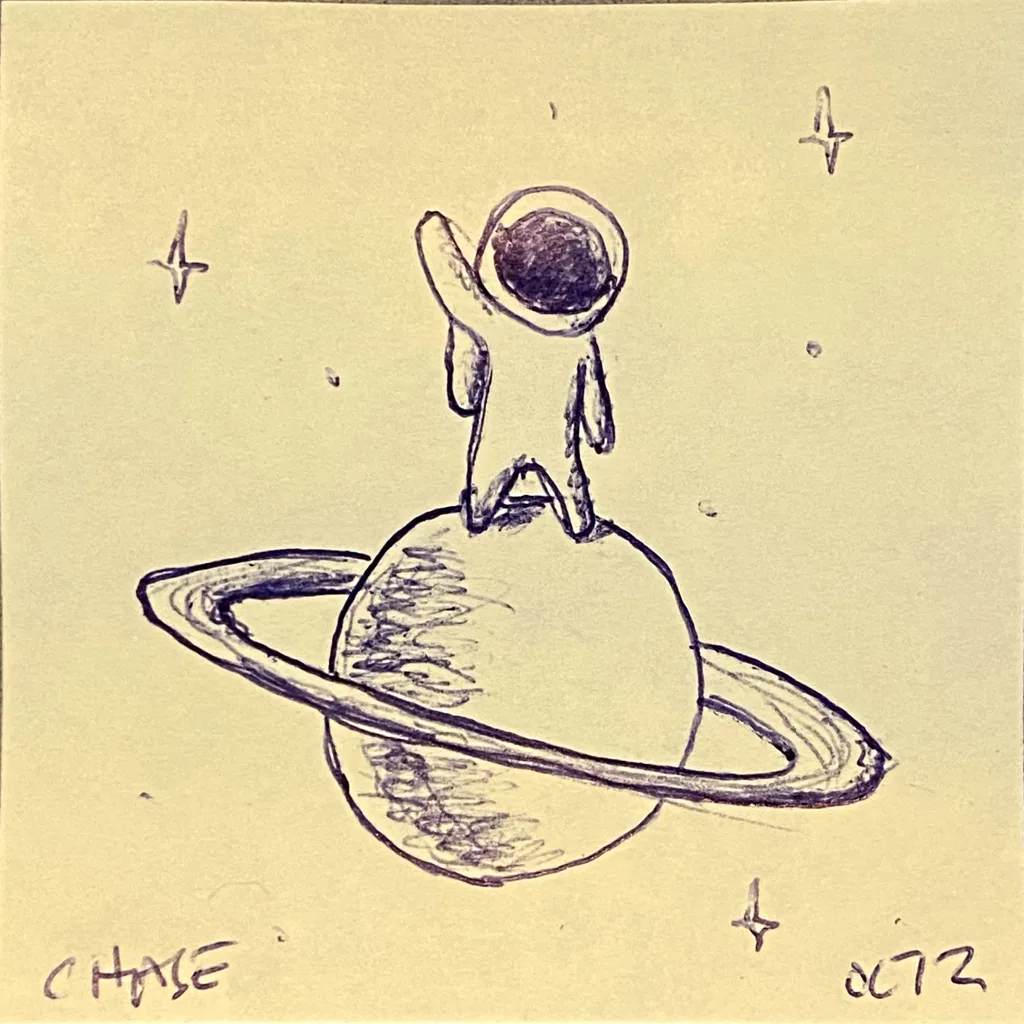 Waving from Saturn