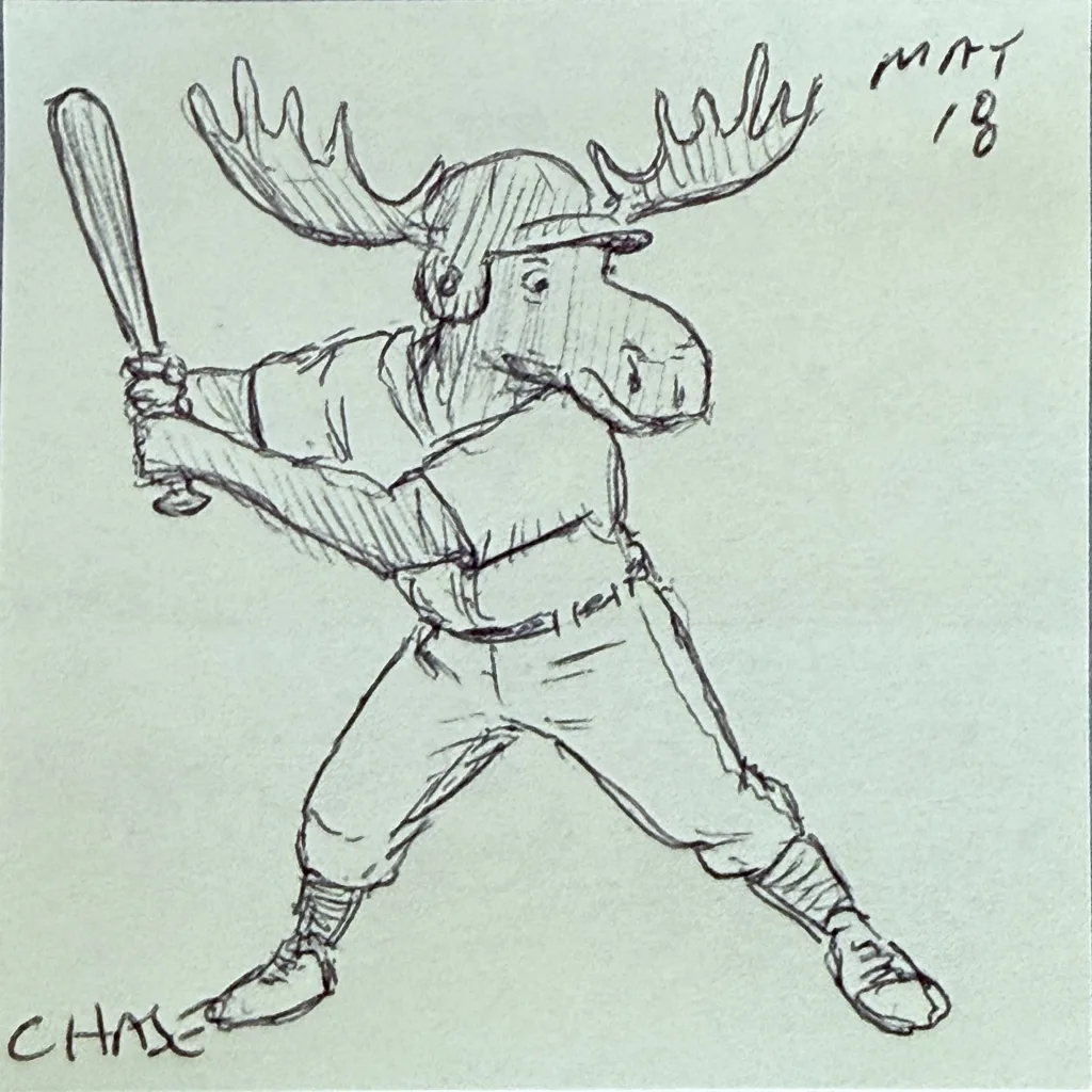 Moose At Bat