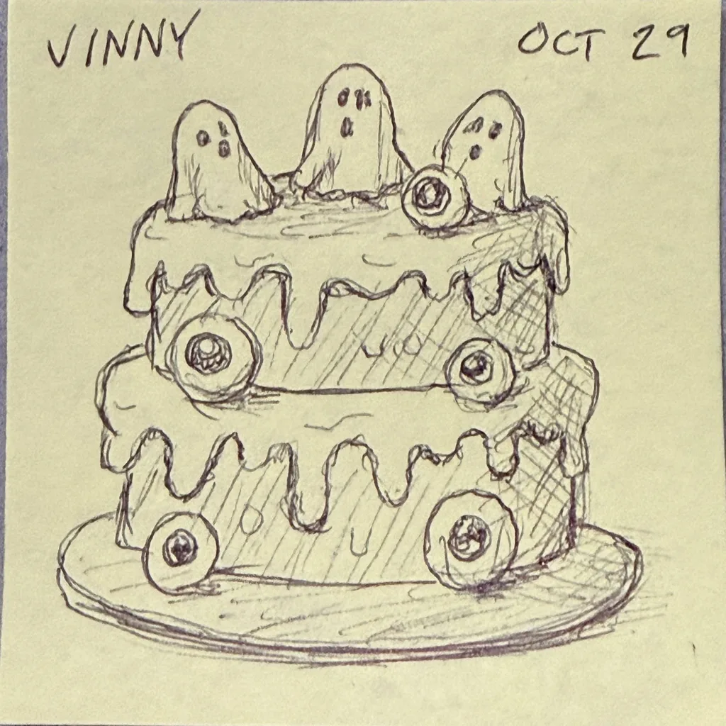 Ghostly Eyeball Cake