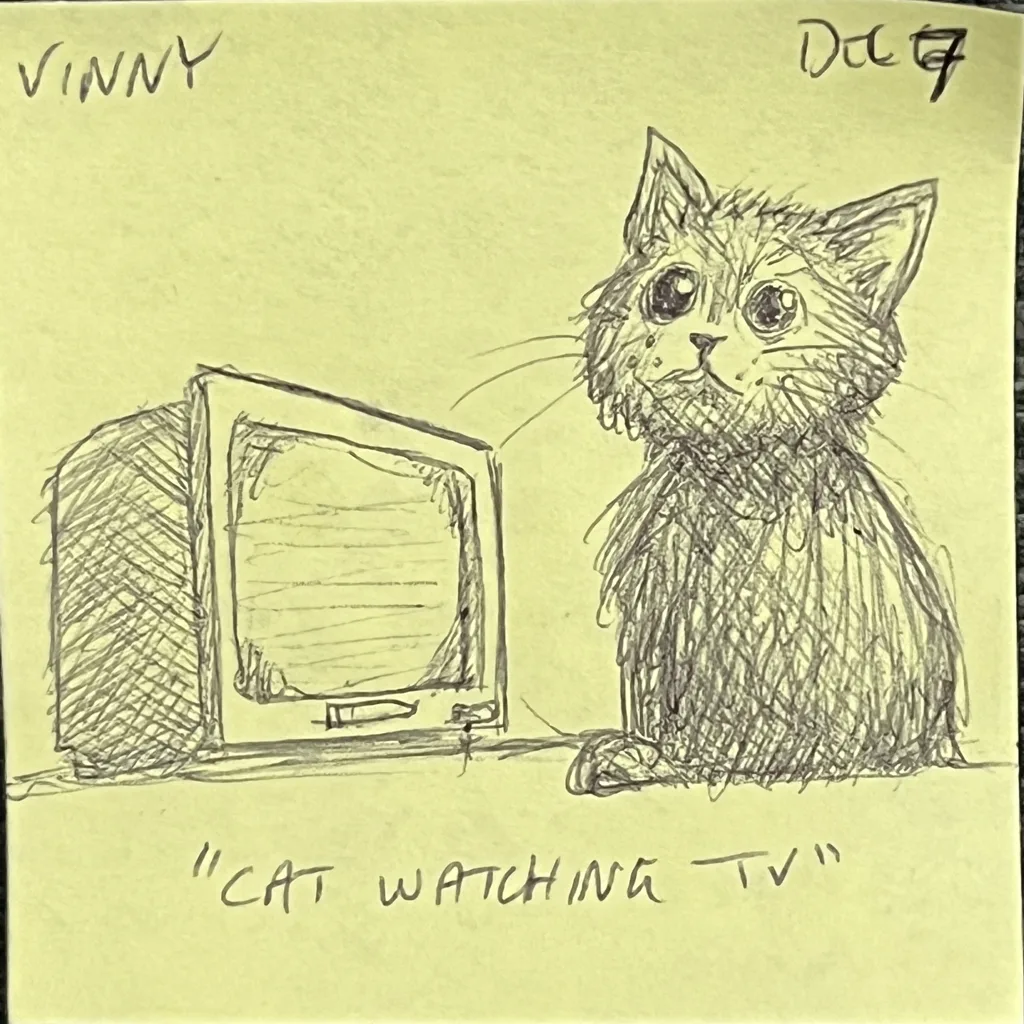 Cat Watching TV