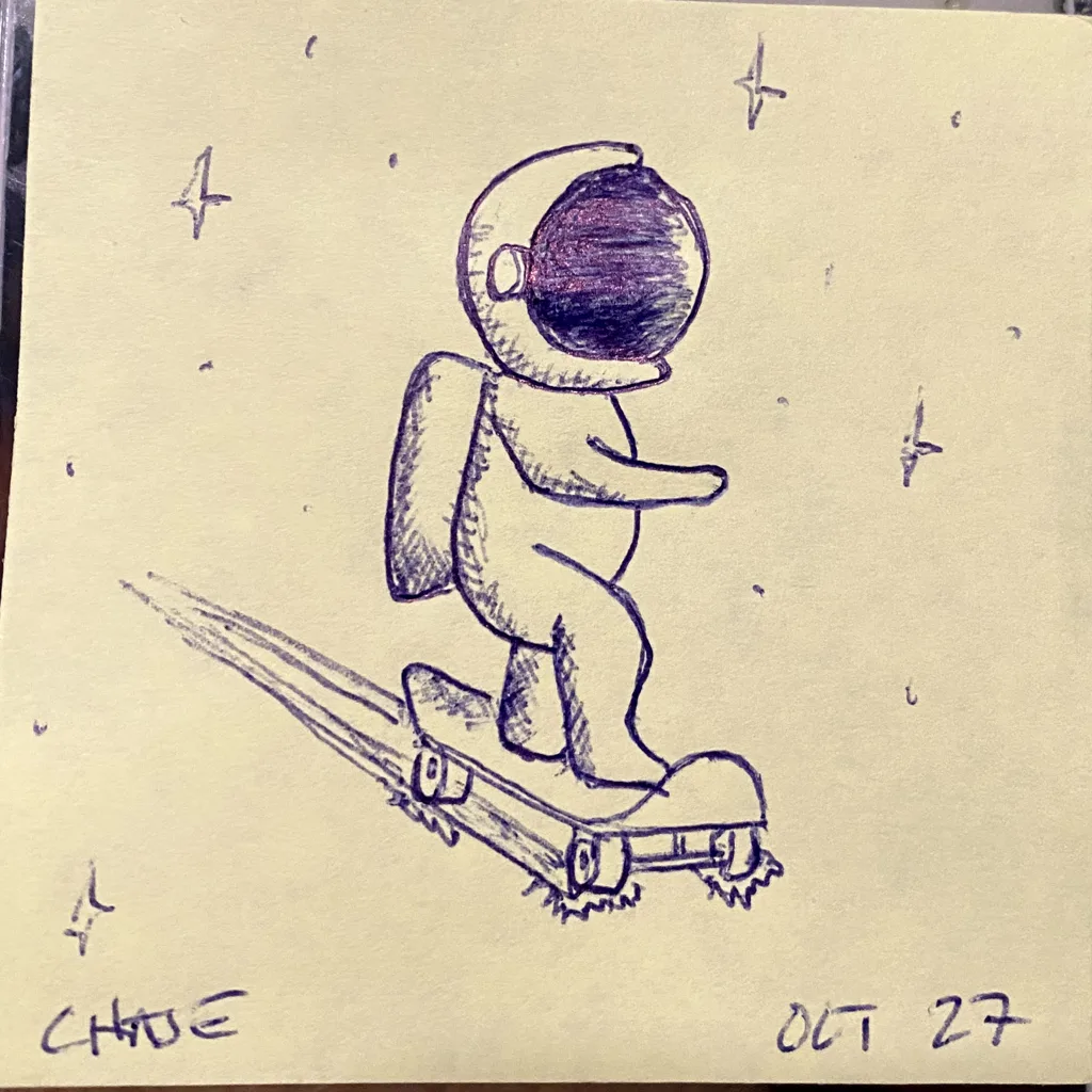 Skateboarding Astronaut