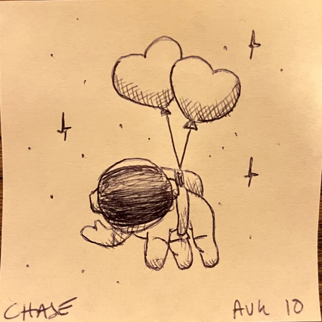 Heart Balloon Spacewalk