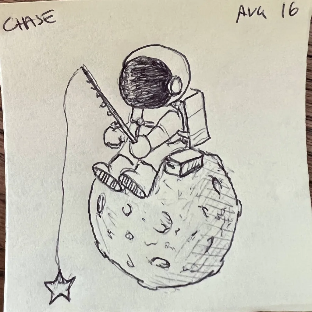 Star Fishing Astronaut
