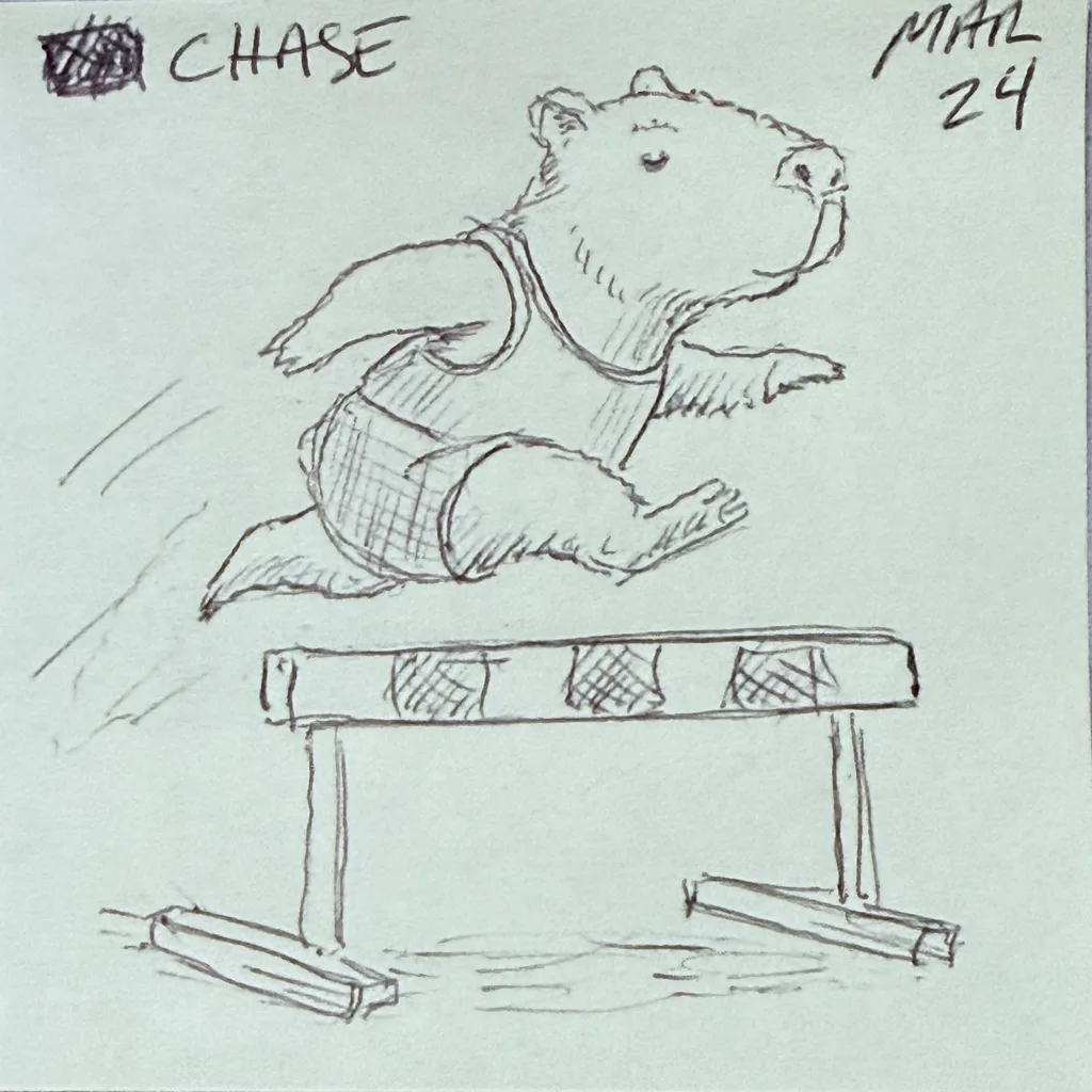 Hurdling Capybara