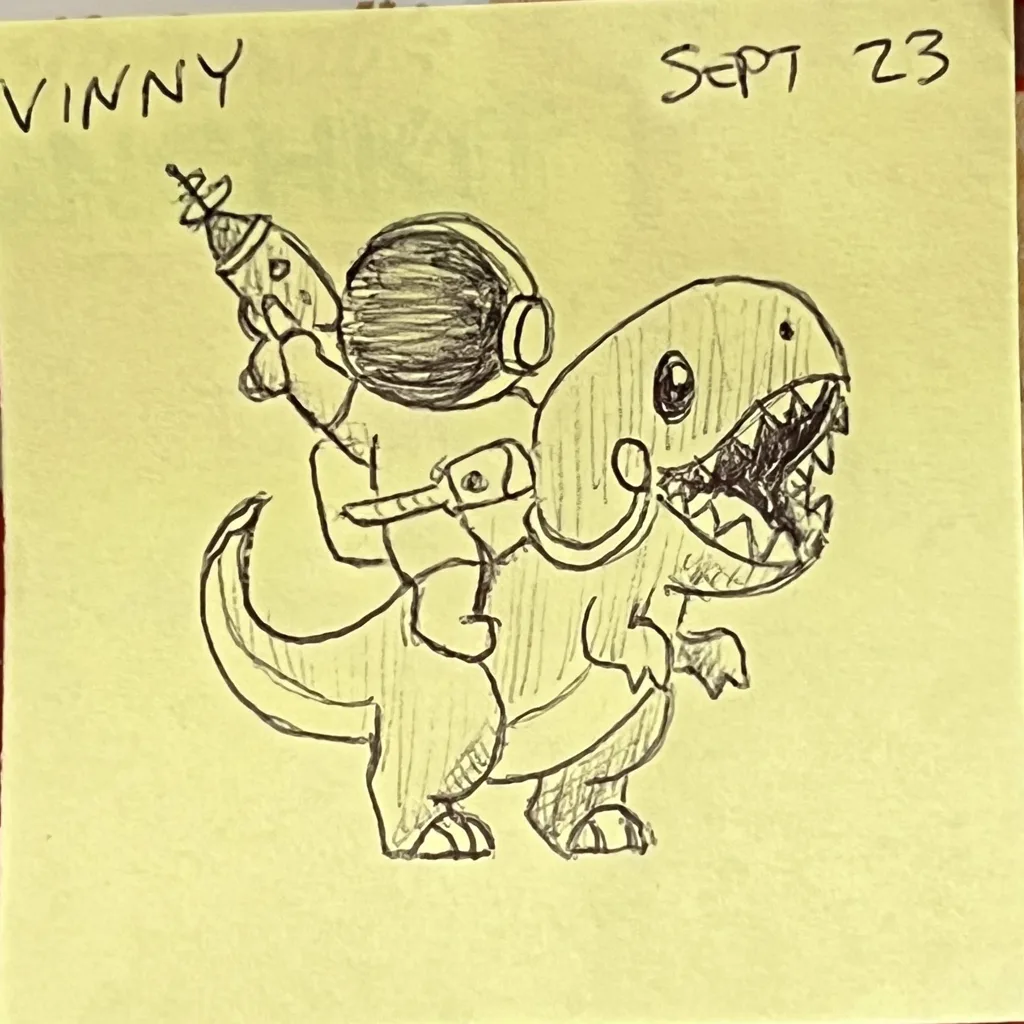 Astronaut Rides T-Rex