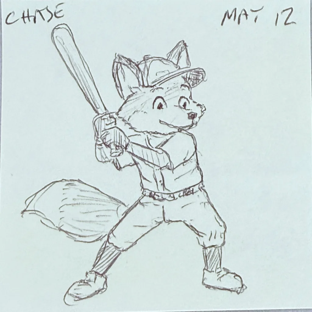 Fox At Bat