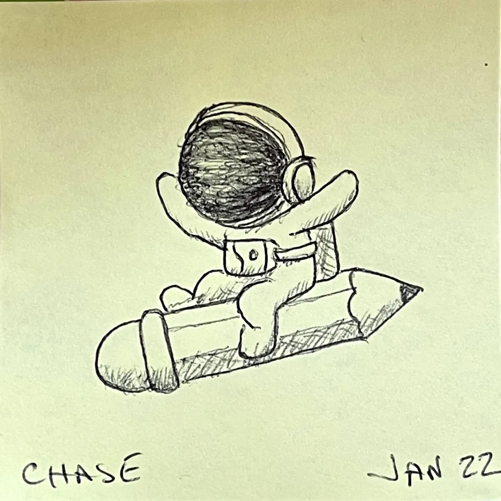 Pencil Rocket Rider